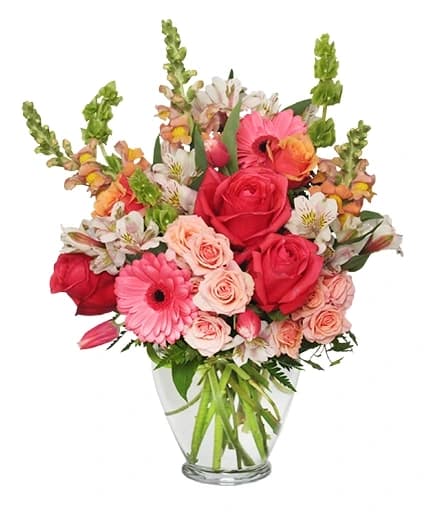CHERISH SPRING VASE OF FLOWERS Flower Bouquet