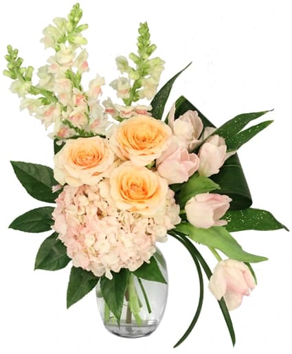 CORAL DAYDREAM VASE ARRANGEMENT