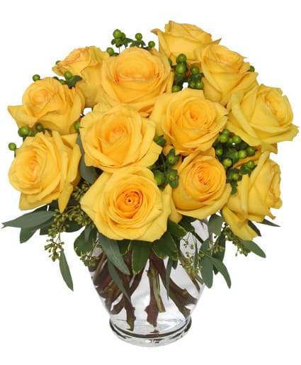 GOOD MORNING SUNSHINE ROSES ARRANGEMENT