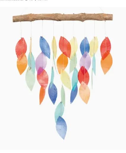 LEAF CAPIZ SHELL CHIME WIND CHIME