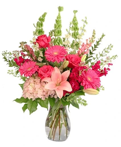 PINK PARTY VASE ARRANGEMENT