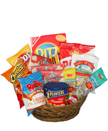 SALTY SNACKS BASKET GIFT BASKET Flower Bouquet