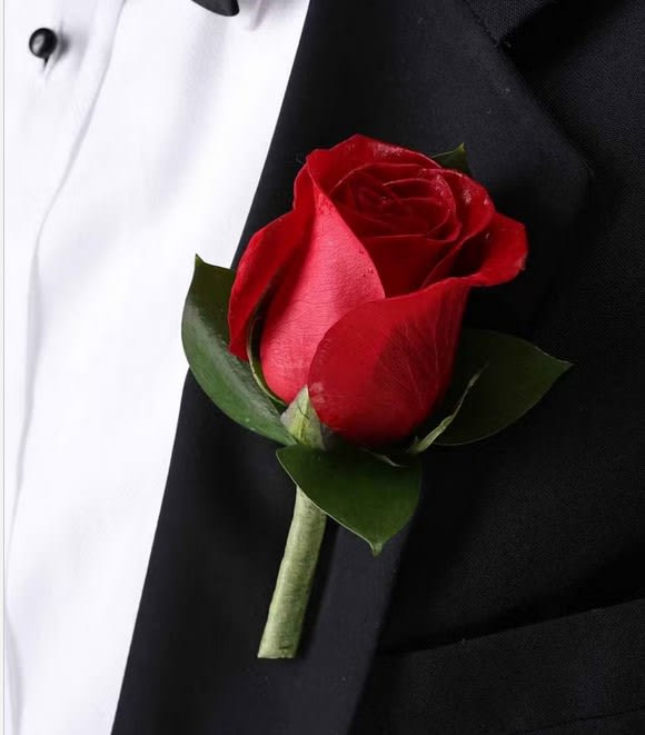 Red Rose Boutonniere