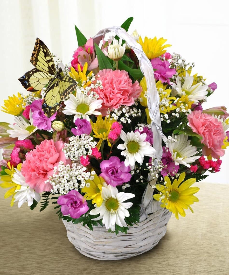 Butterflies 'N Bloom Flower Bouquet