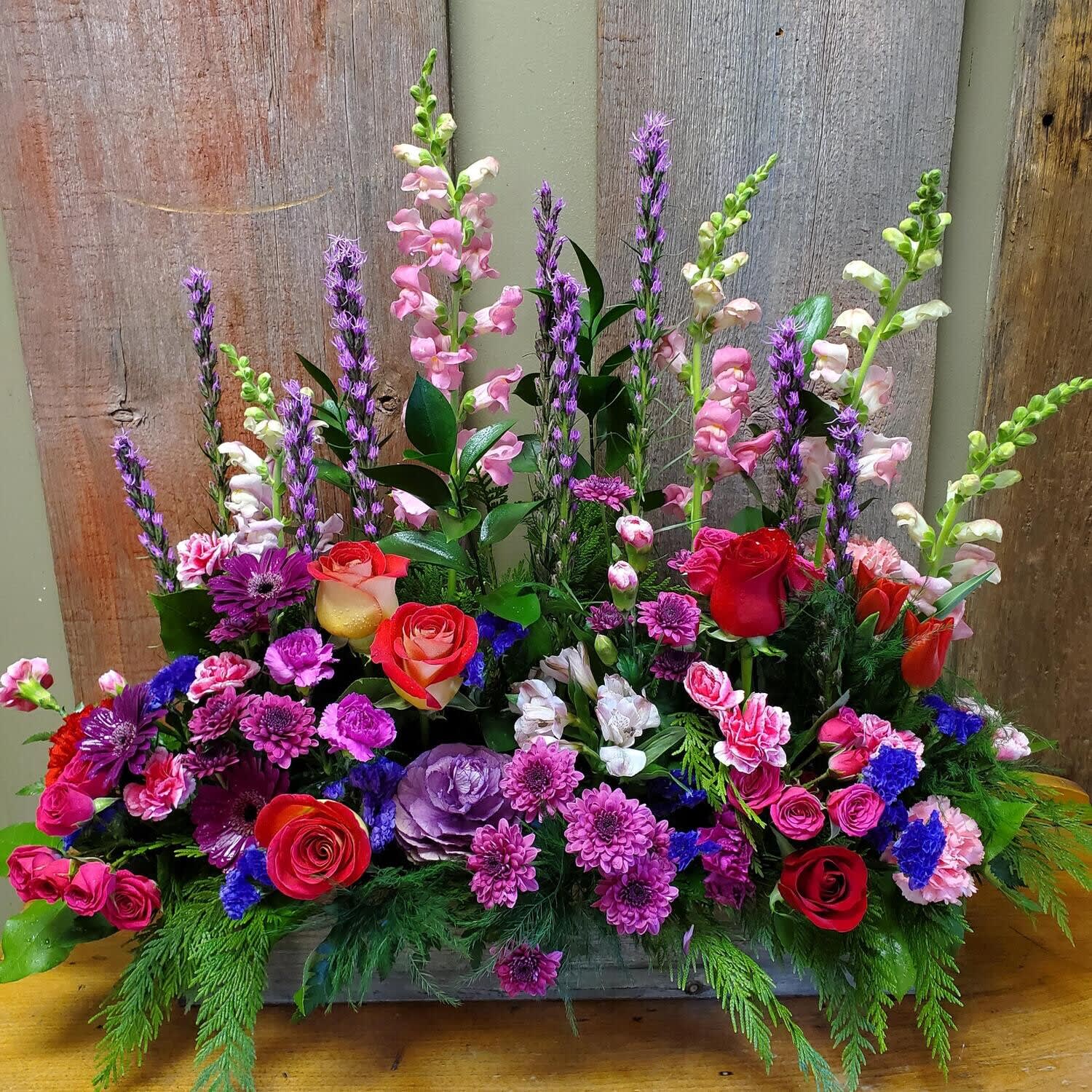 Thinking of You Basket Arrangement Flower Bouquet