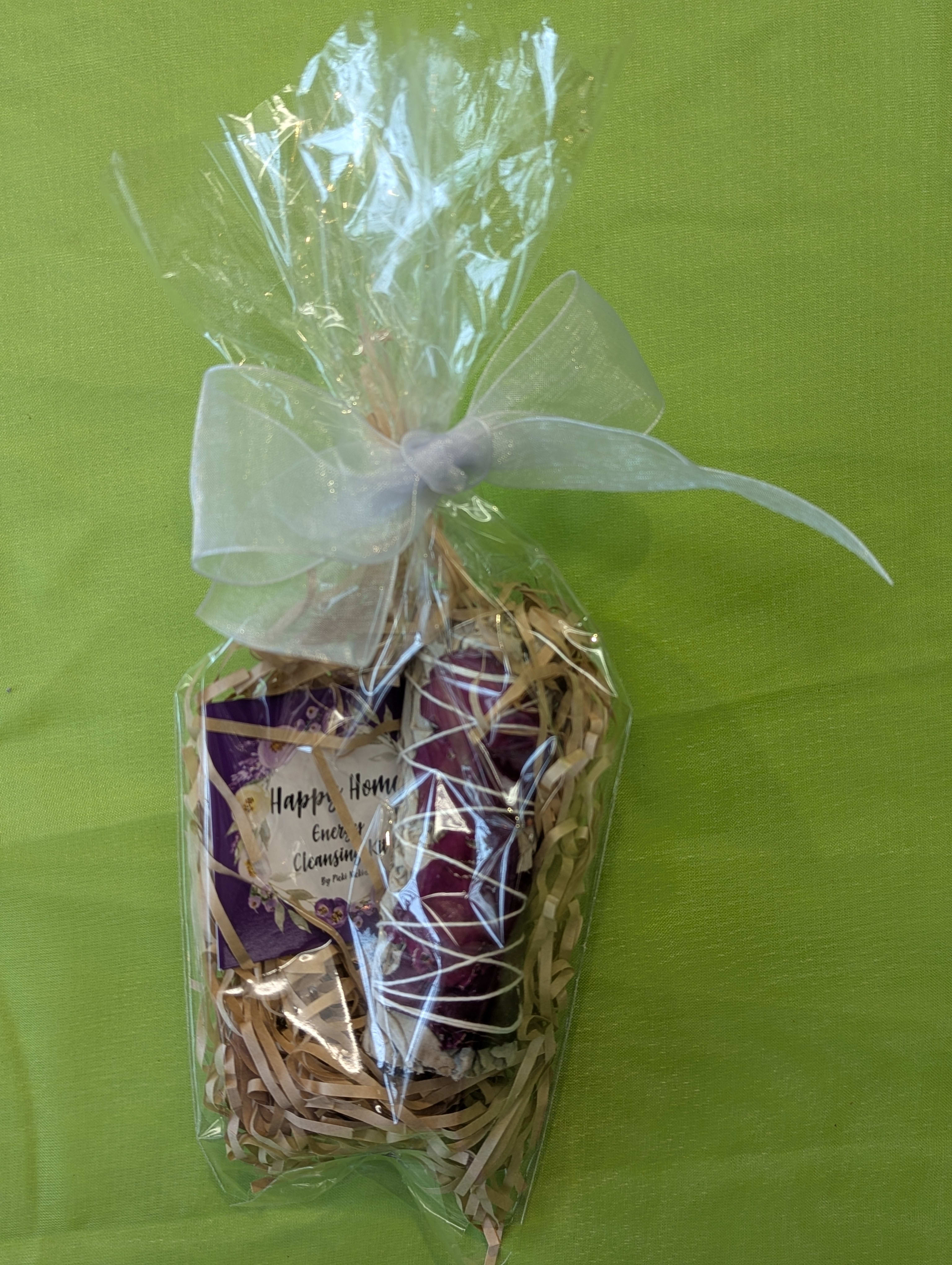 White Sage dried Red Rose Petal Smudge Stick