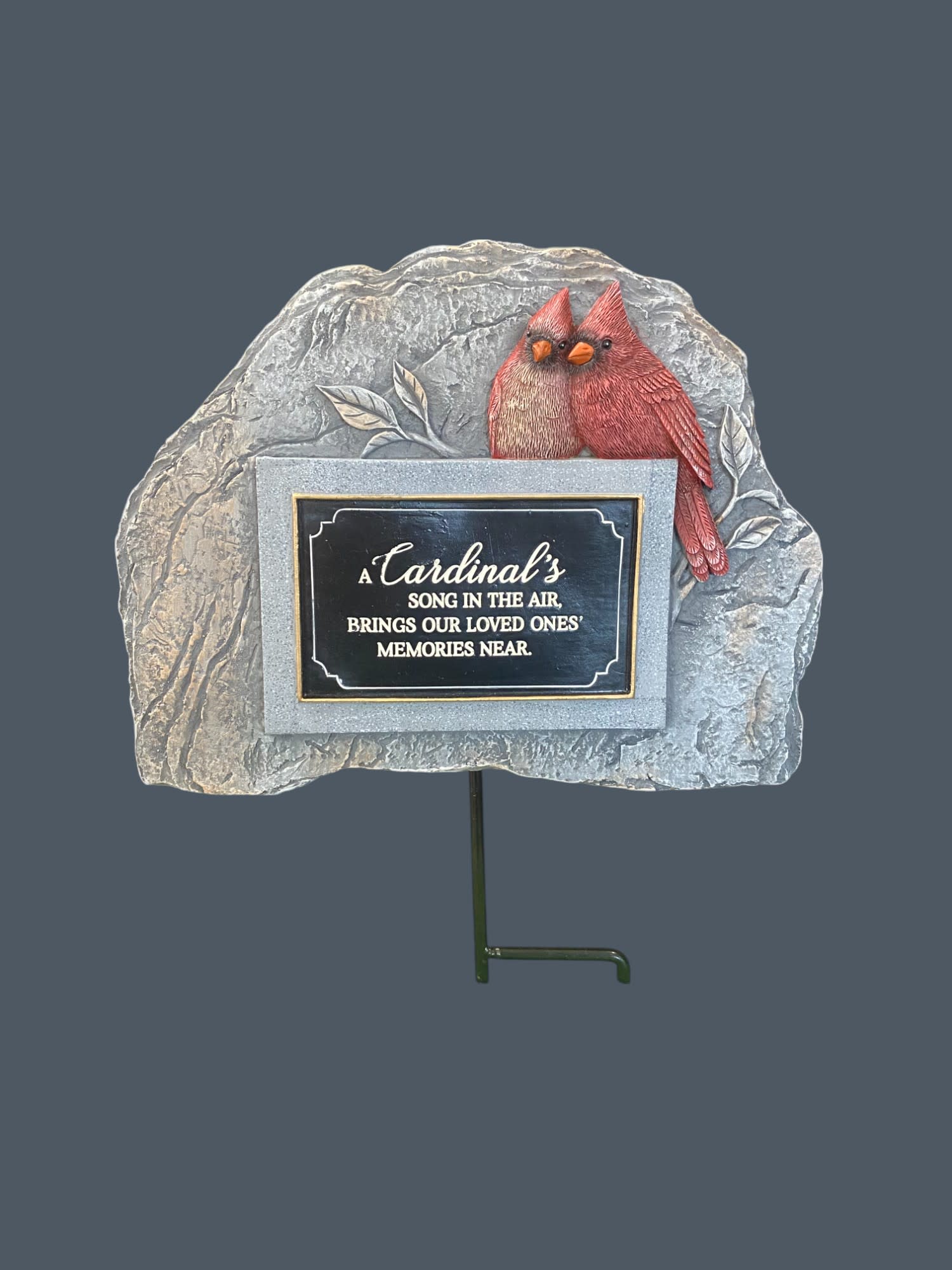 CARDINAL PLAQUE WITH STAKE