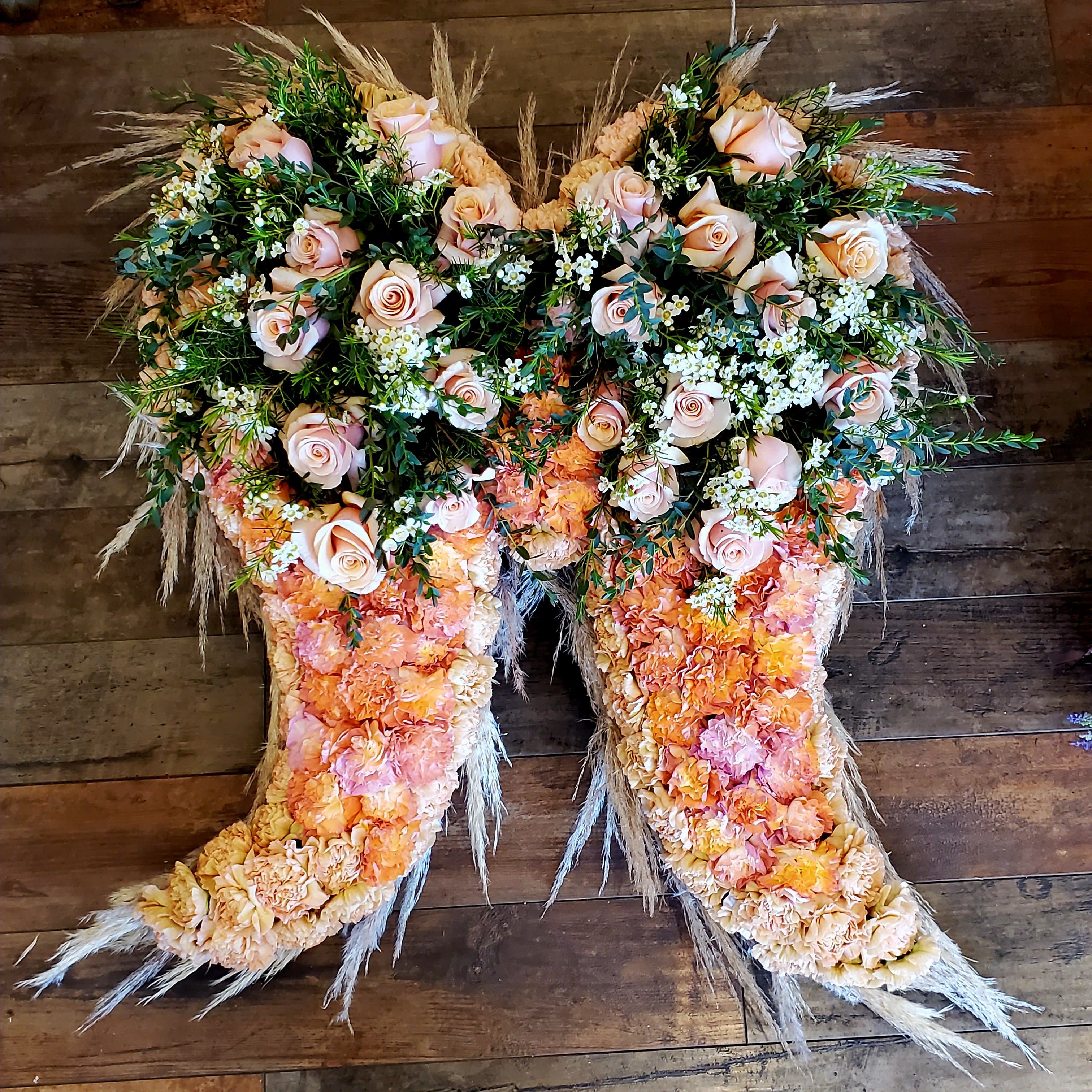 Large Angel Wings with Mother-of-Pearl & Lege