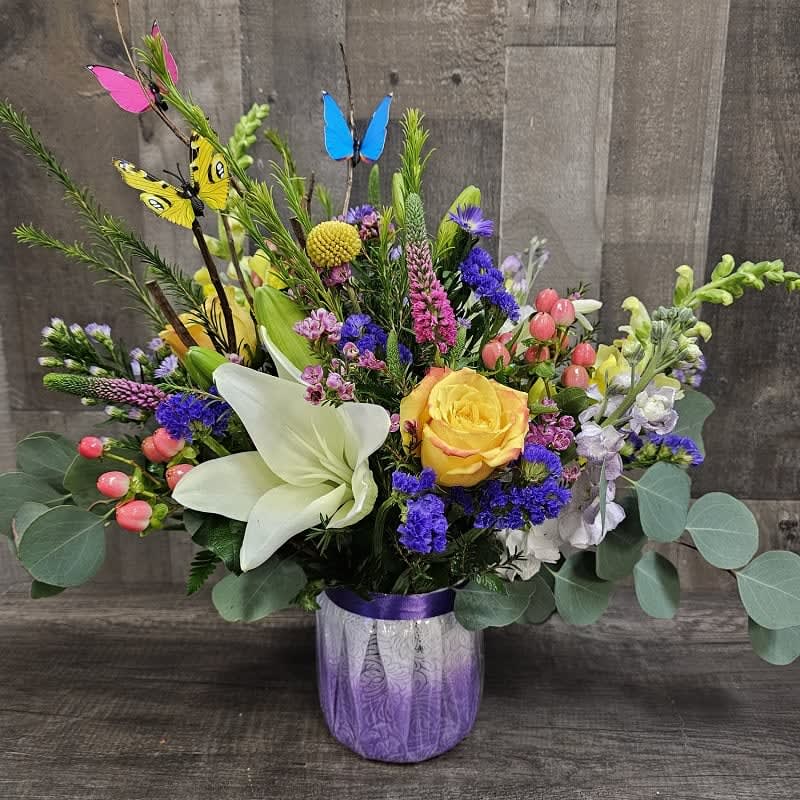 Happy Butterflies Arrangement Flower Bouquet