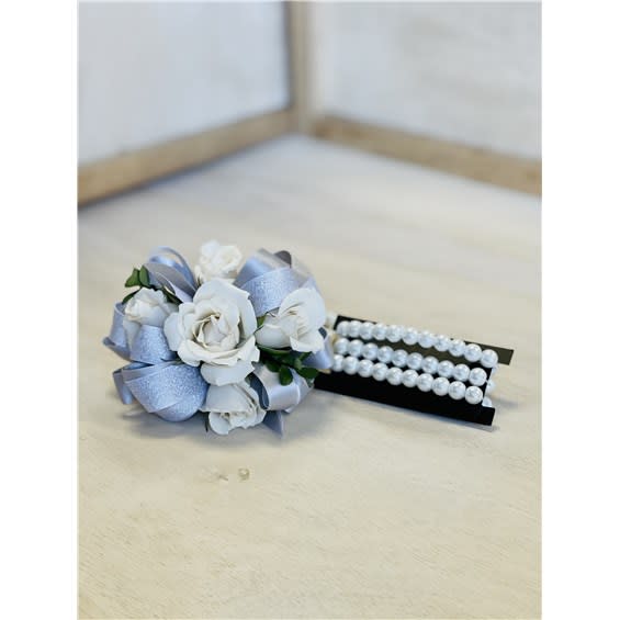 Corsage- Silver Ribbon