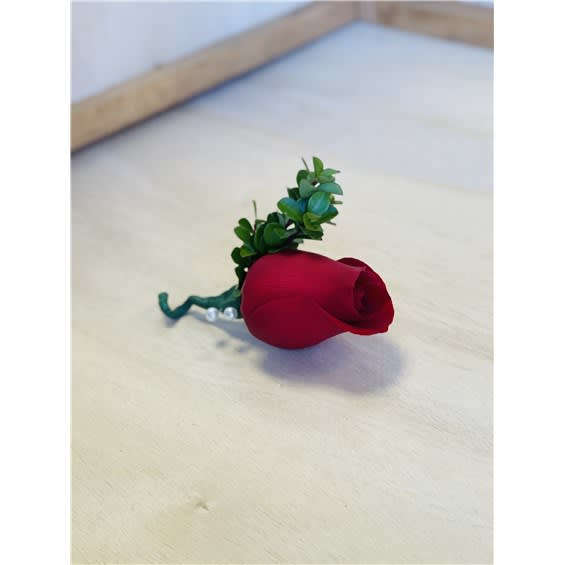 Boutonniere - Red Rose Flower Bouquet