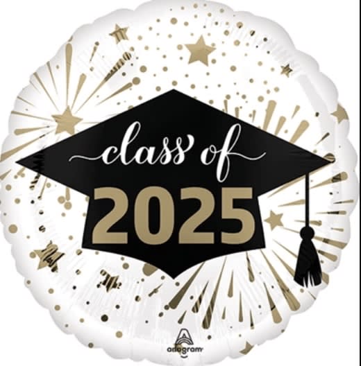 Graduation Class 2025 Confetti Balloon