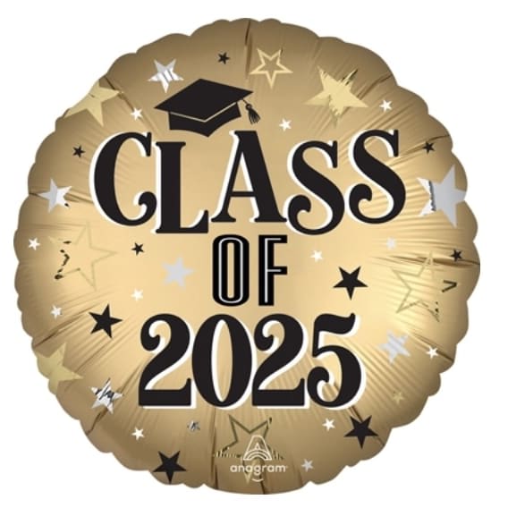 Graduation Gold Class of 2025 Balloon