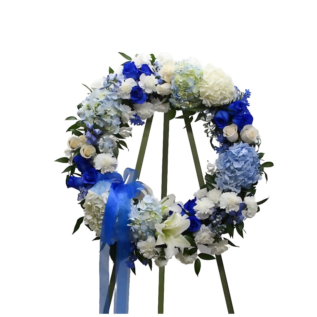 Blue Without You Wreath