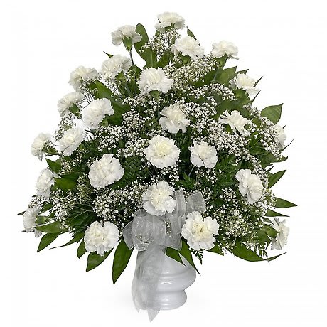 White Carnation Urn