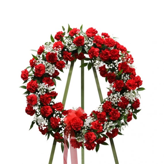 Red Carnatino Wreath