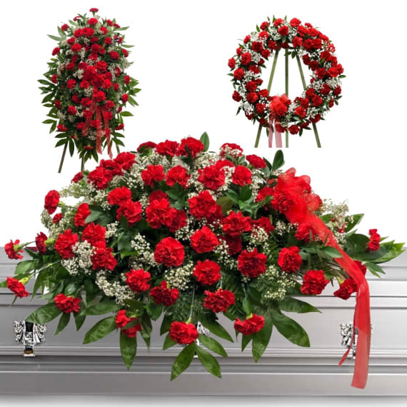 Red Carnation 3 pc Set