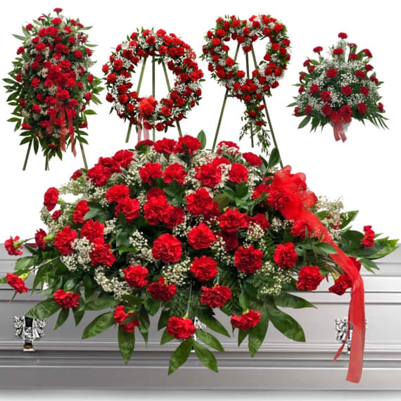 Red Carnation 5 pc Set