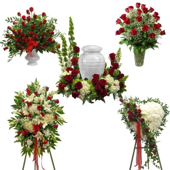 Rose Urn 5 pc Set