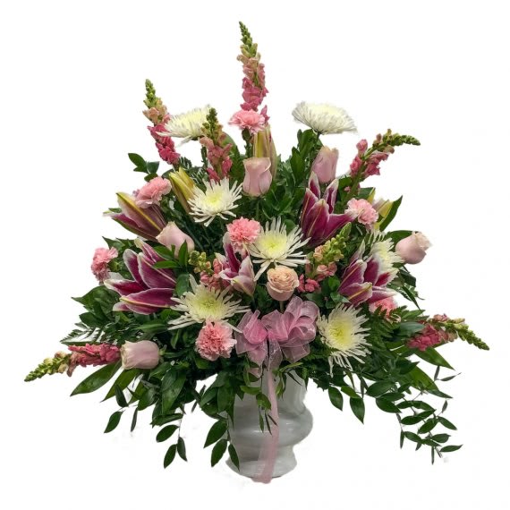 Divine Pink and White Urn