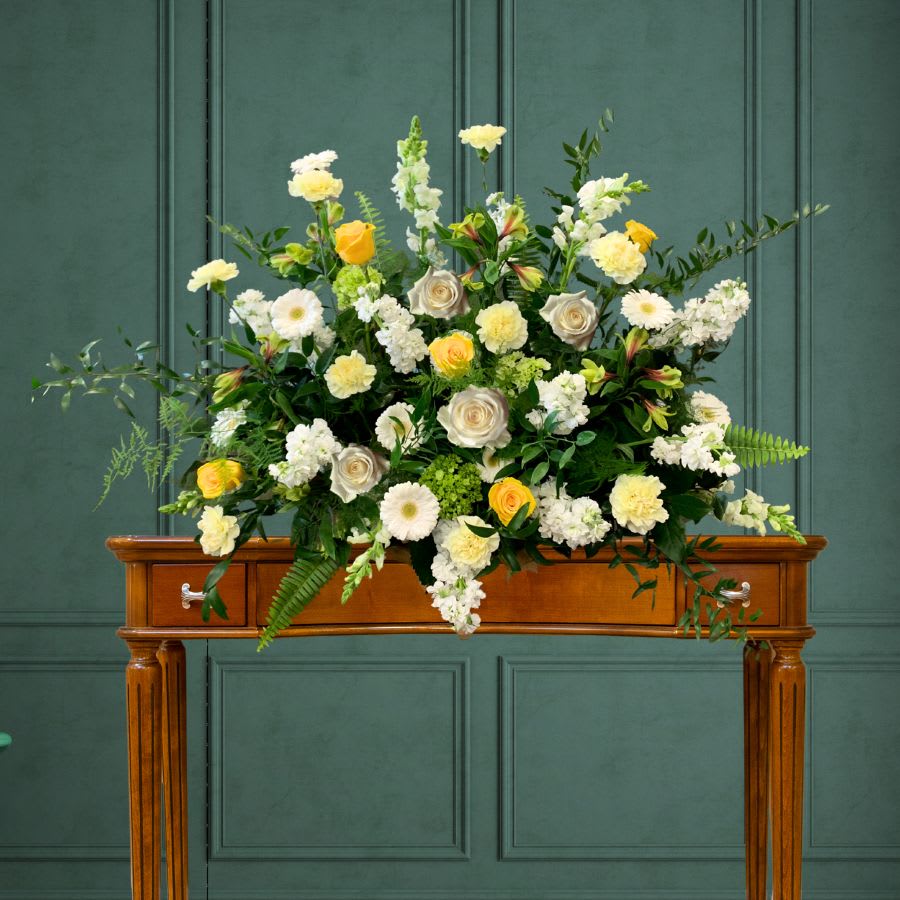 Cherished in White - Altar Arrangement
