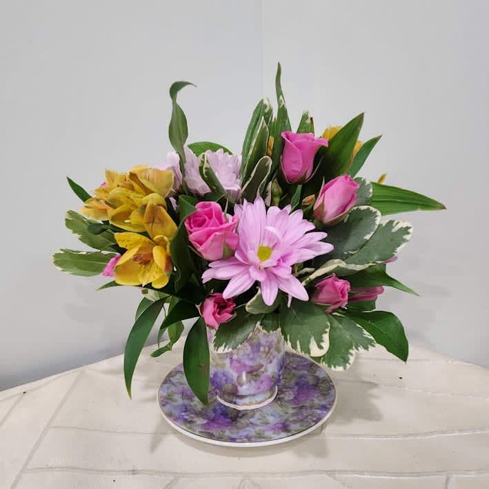 Cup of Joy Flower Bouquet