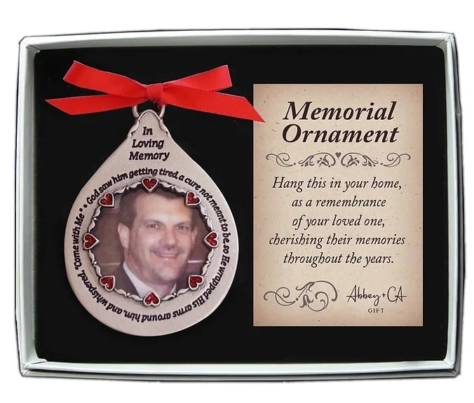 GOD SAW HIM PHOTO ORNAMENT BOXED WITH CARD