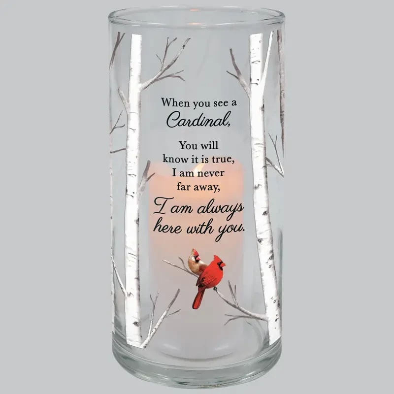 Cardinal Hurricane Candle