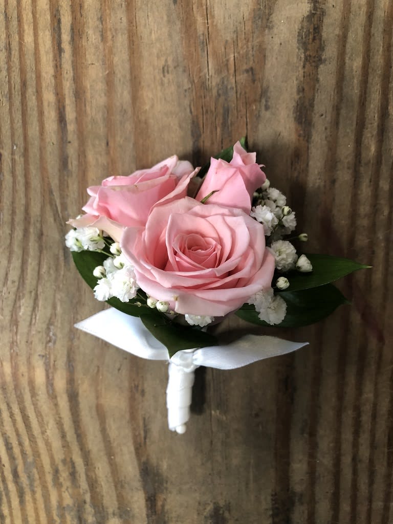 Pink Boutonniere Flower Bouquet