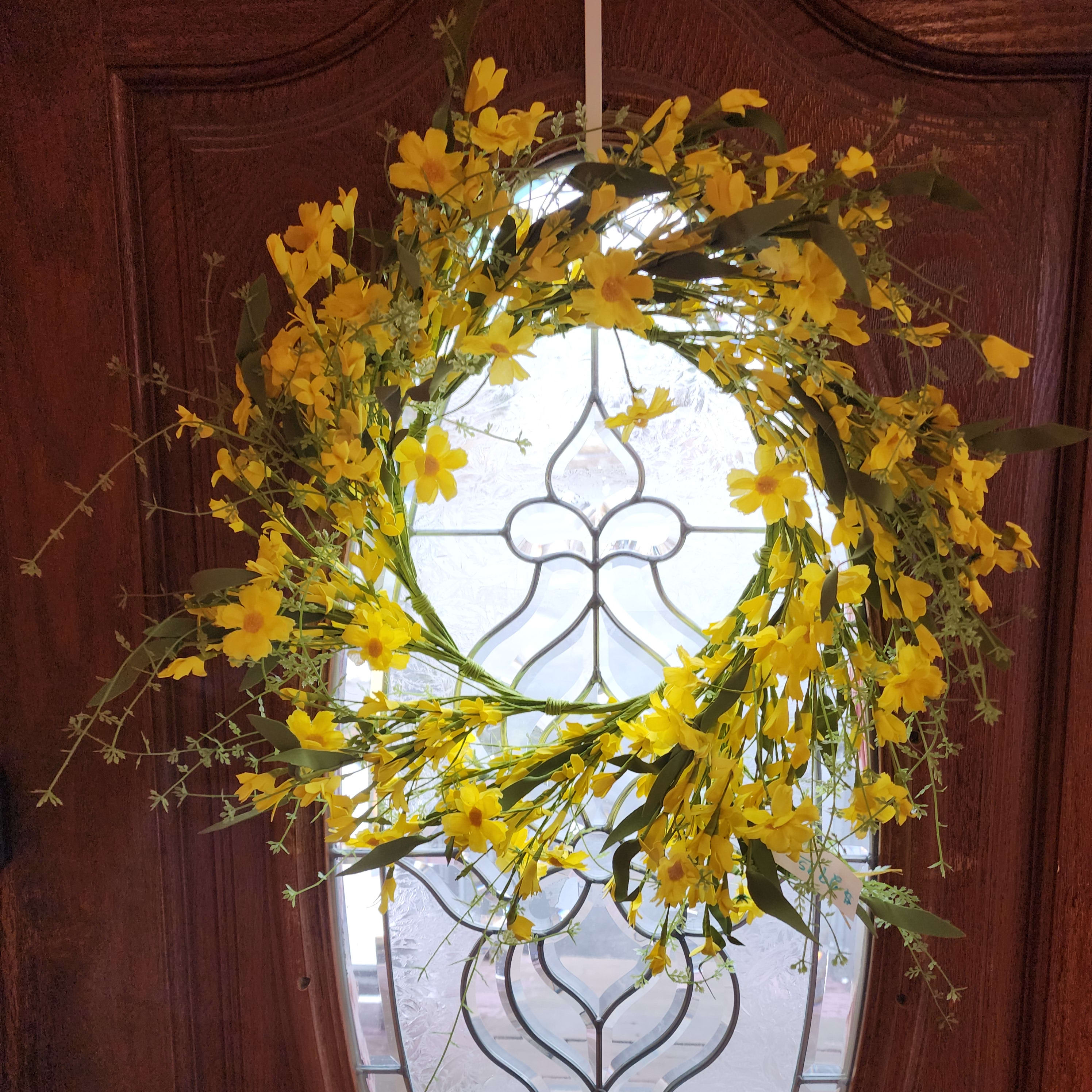 Forsythia silk wreath Flower Bouquet