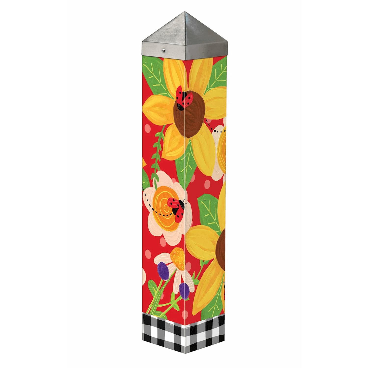 Bugs and Blooms 20" Art Pole Flower Bouquet
