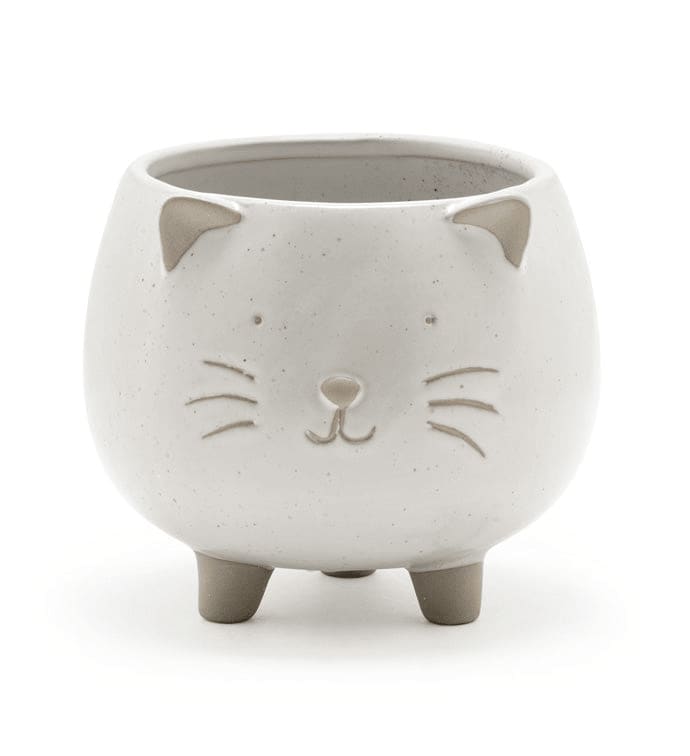 Cat Planter Flower Bouquet