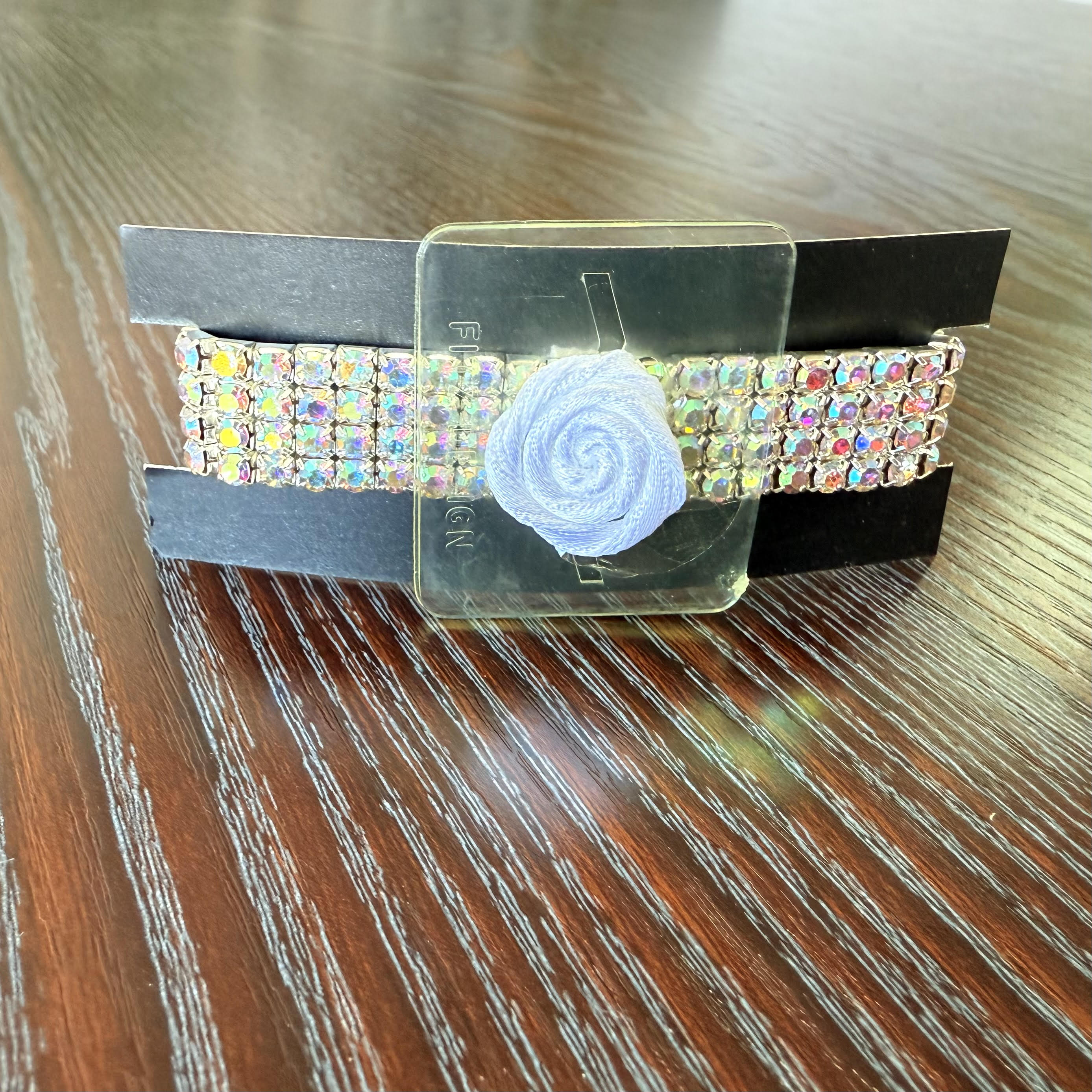 Upgraded Corsage Band - Irridescent Rhinestone