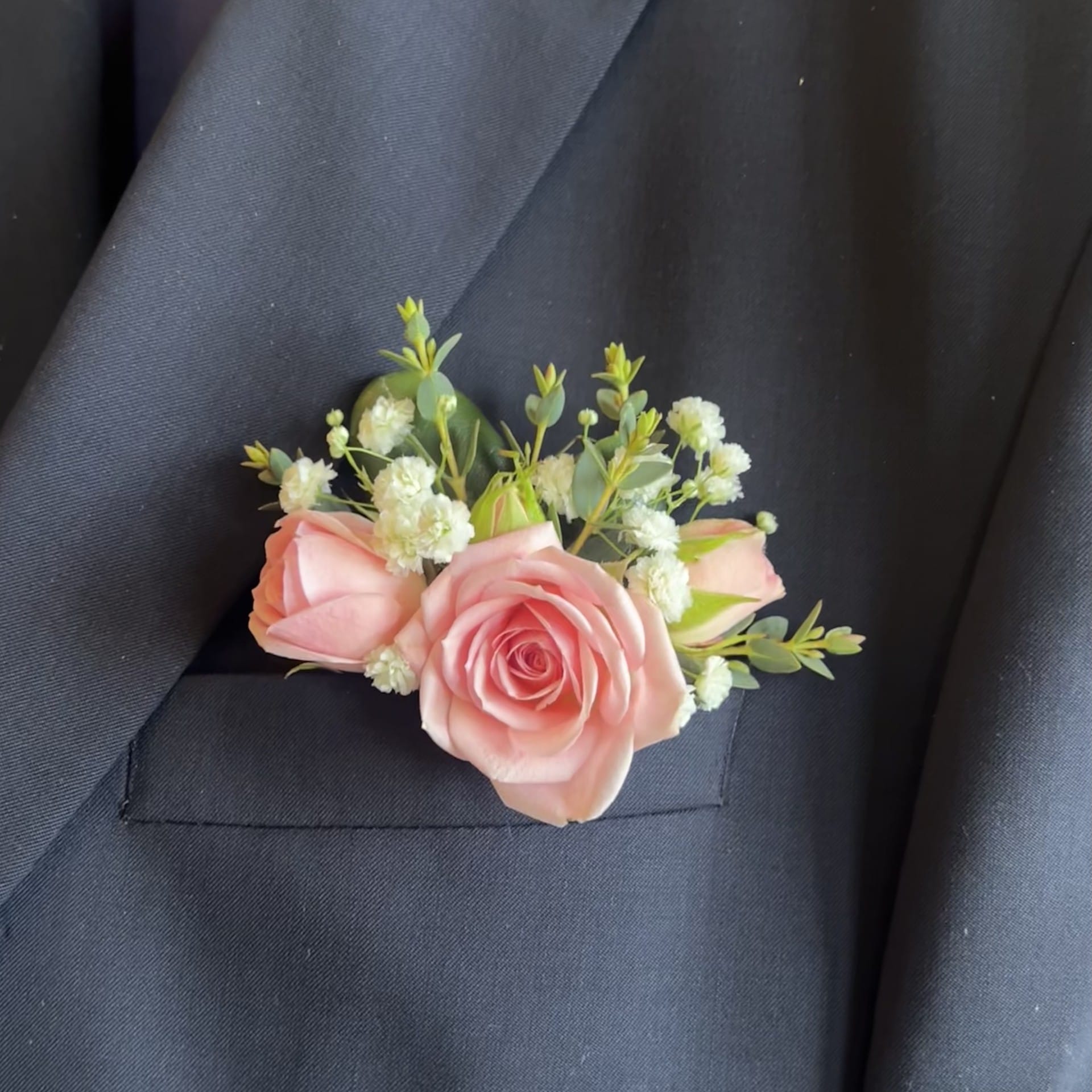 Light Pink Pocket Boutonniere
