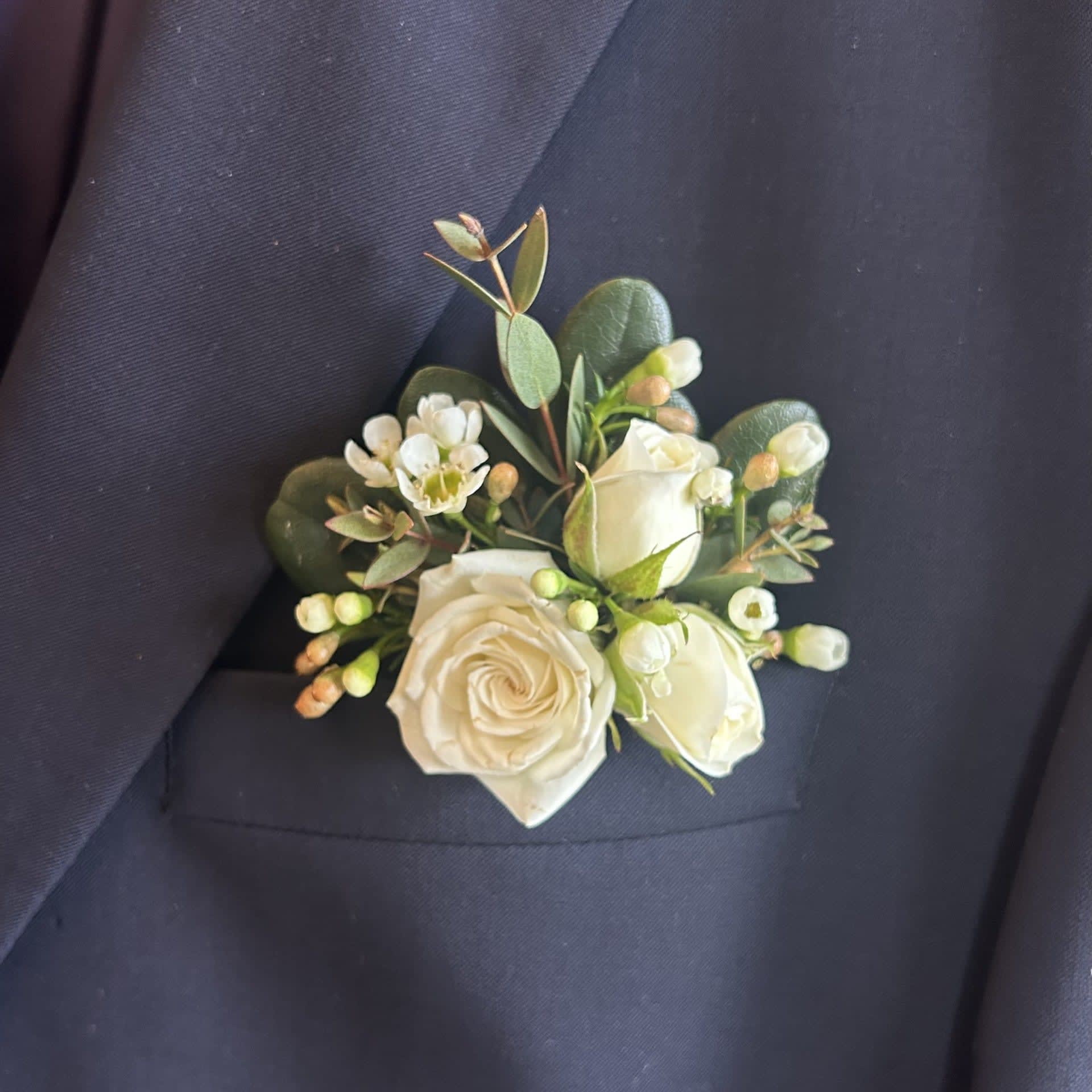 White Pocket Boutonniere