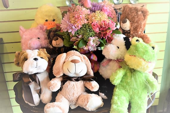 Plush Animal Flower Bouquet