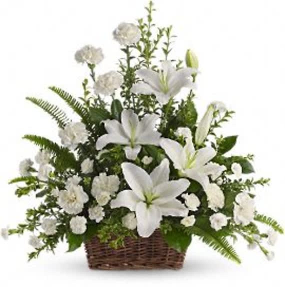 Peaceful White Lilies