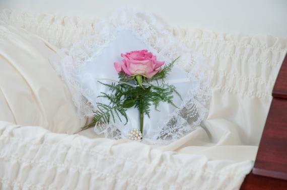 Square Rose Casket Insert Pillow