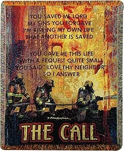 The Call Firefighter Tapestry Throw