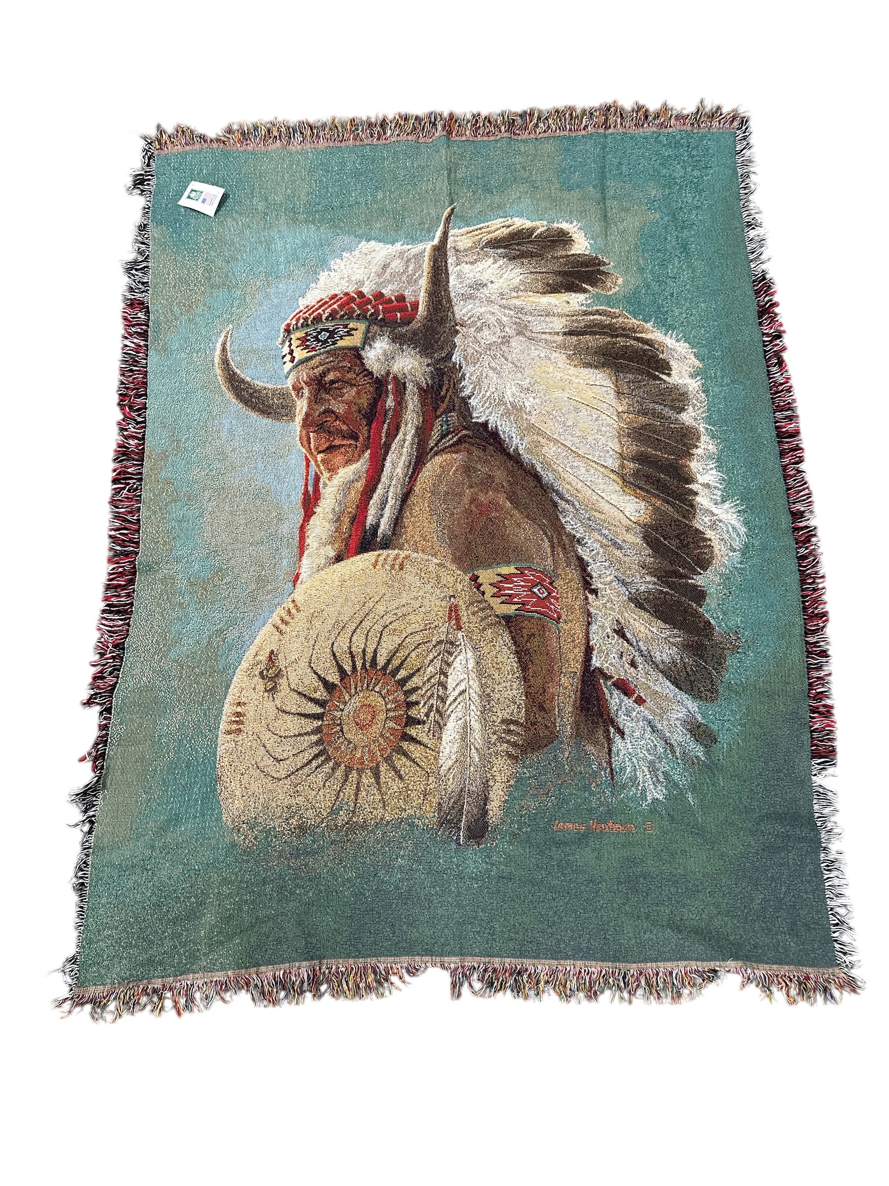 Indian Chief Tapestry Throw