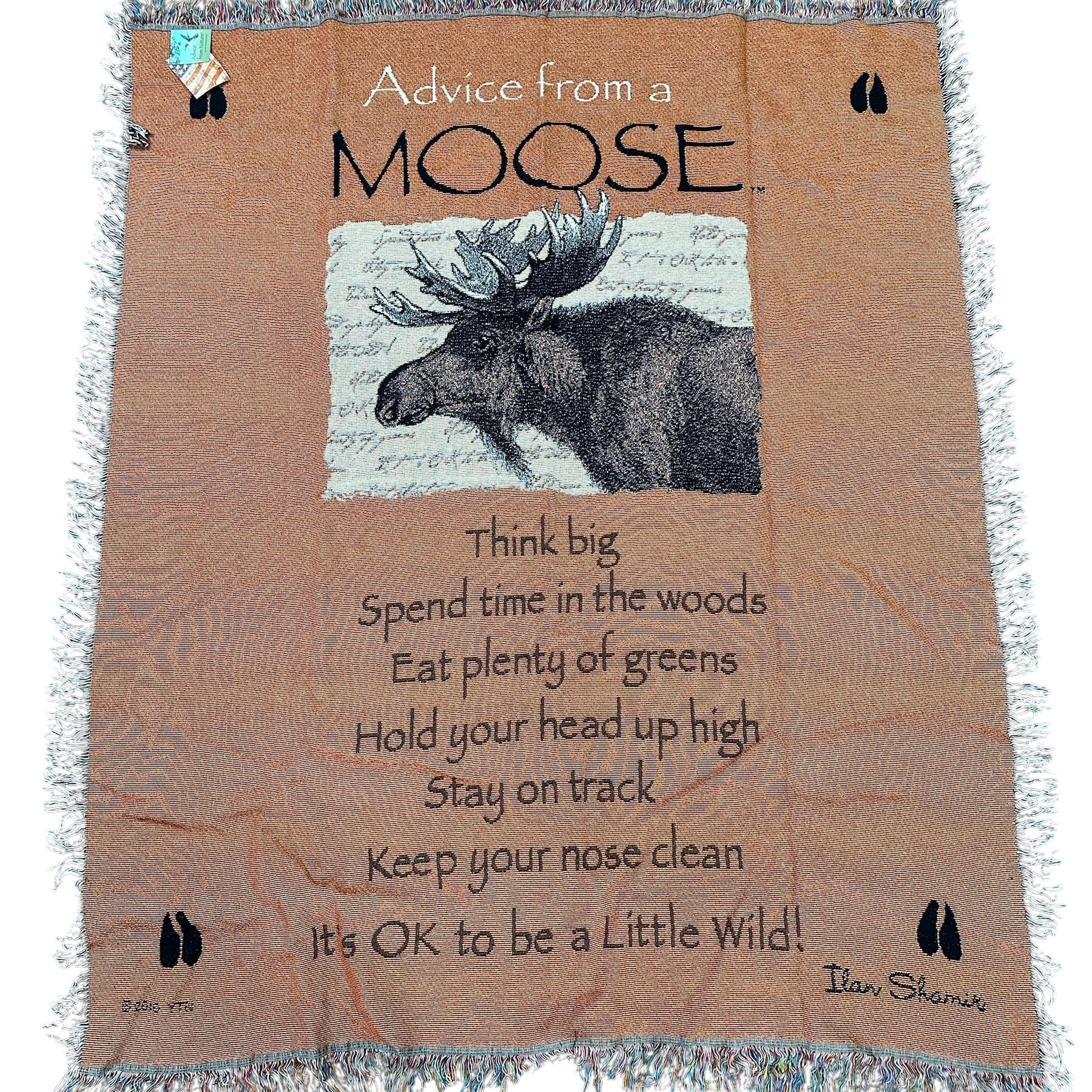 Advice from a Moose Tapestry Throw Flower Bouquet