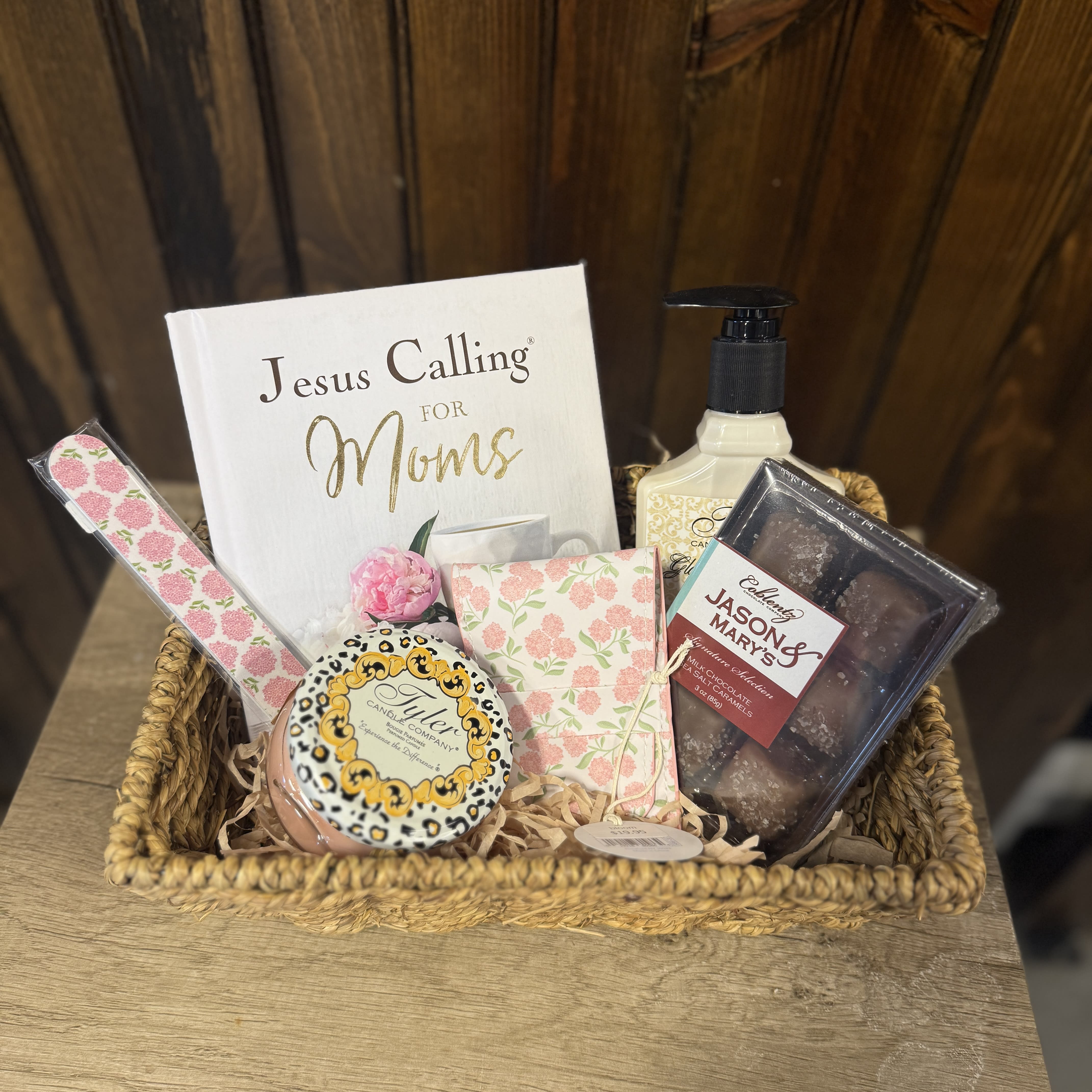 Jesus Calling for Moms Gift Basket Flower Bouquet