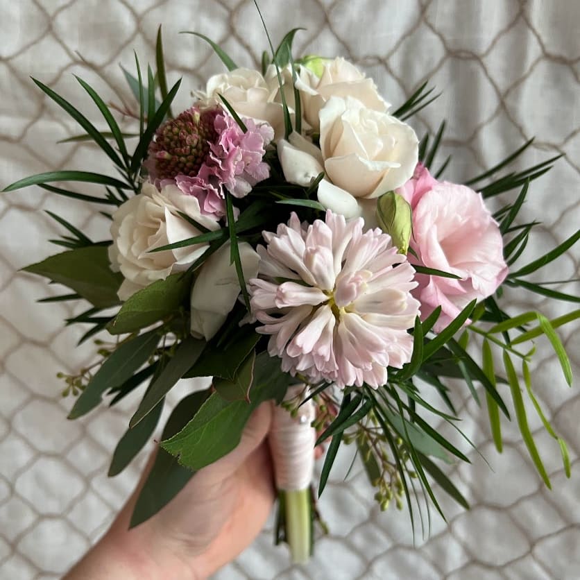 Pale Pink Tussie Mussie Flower Bouquet