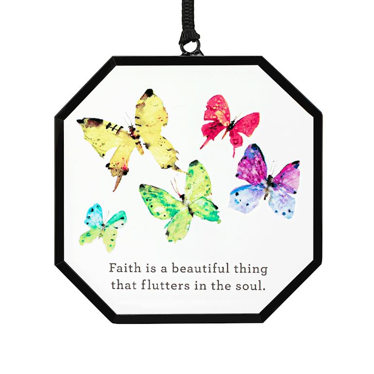 FLOCK OF BUTTERFLIES SUNCATCHER Flower Bouquet