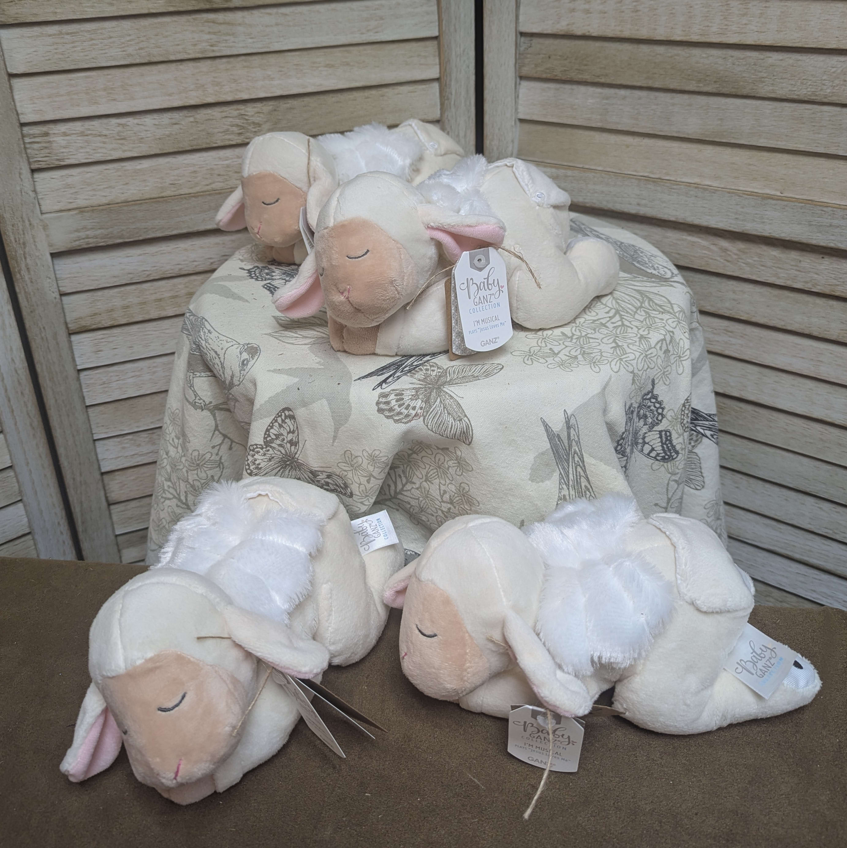 Musical Lamb Plays Jesus Love's Me Flower Bouquet