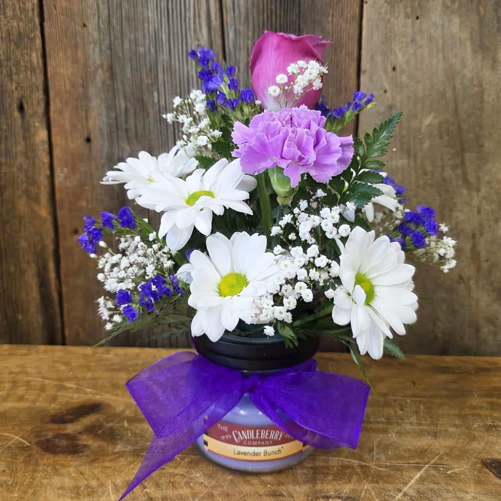 Lavender Bunches Candle Bouquet Flower Bouquet
