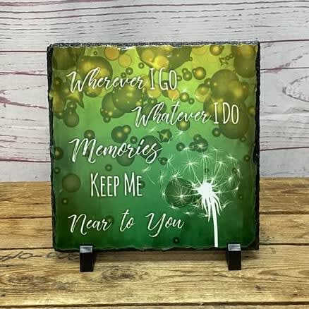 Memories Memorial Slate Flower Bouquet