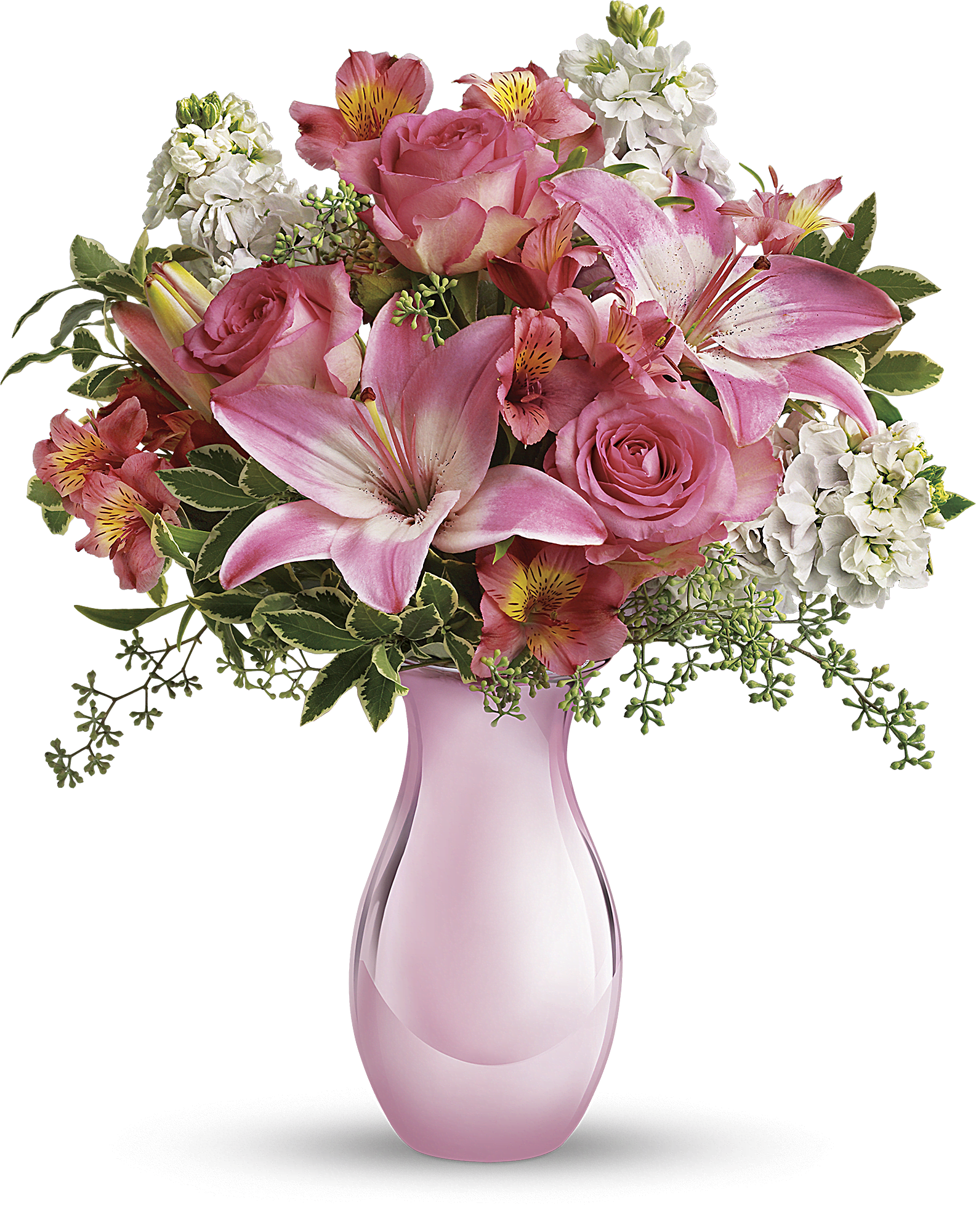 Teleflora's Pink Reflections Bouquet with Roses