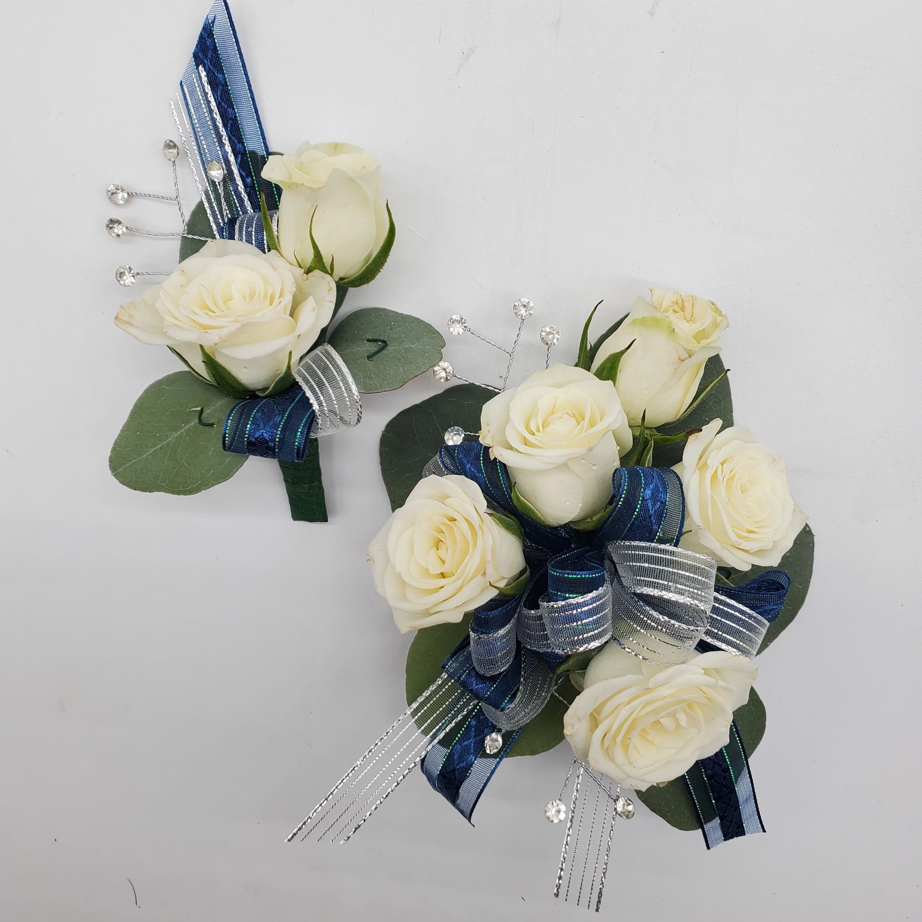 Blue and Silver White