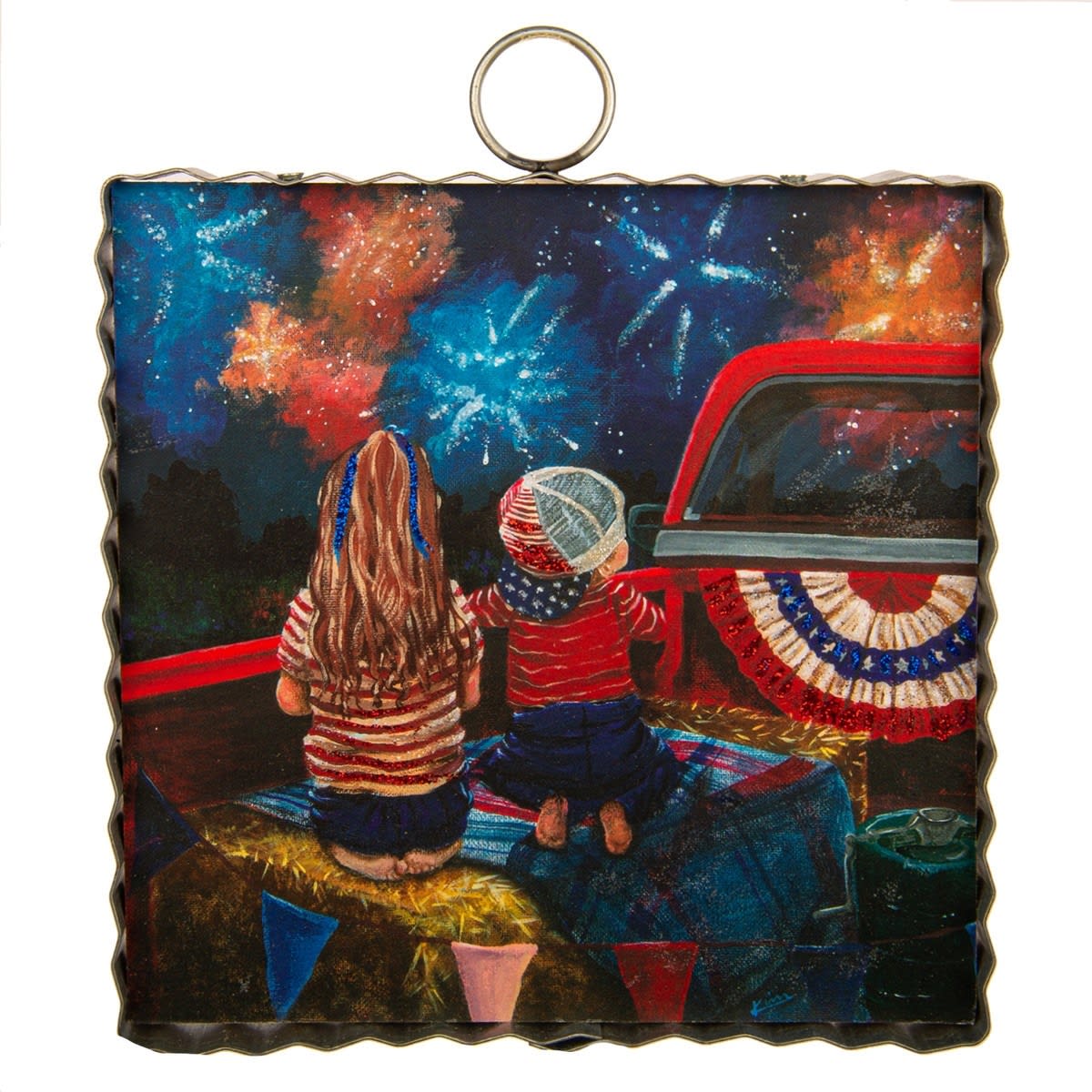 Mini Firework Watch Party Print Flower Bouquet